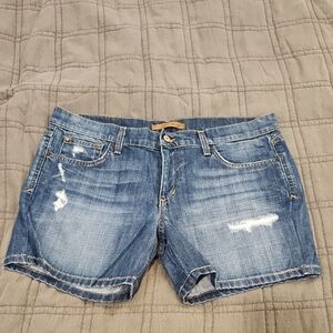 Joe's Jeans "Samara" Distressed Blue Denim Shorts Size 30!